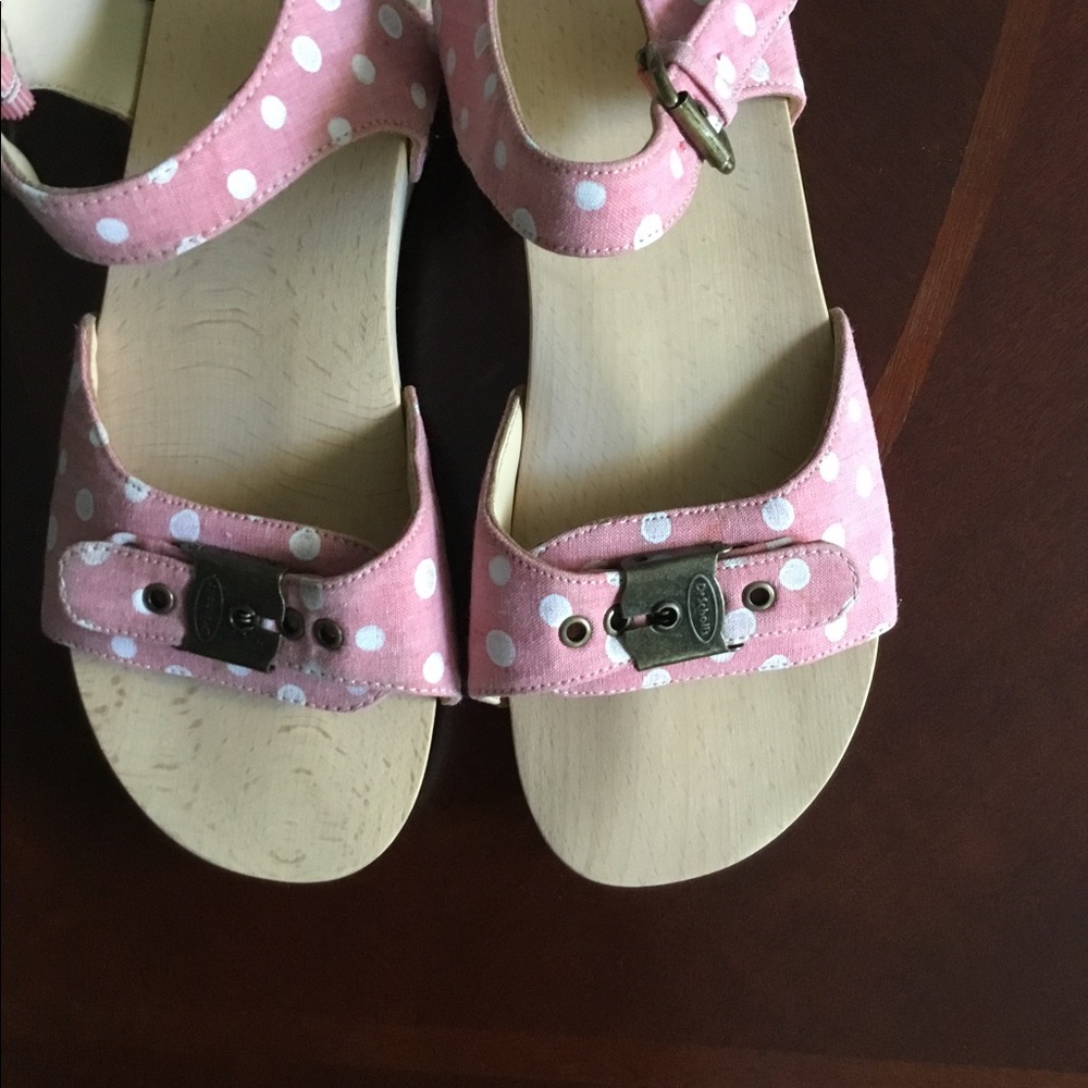 Women’s Pink and white Polka dot Sandals Dr Scholl’s. Original Collection.